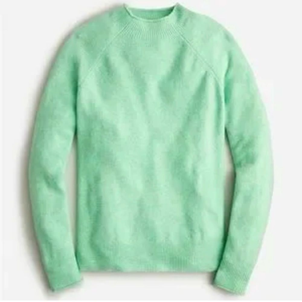 J. Crew Re-Imagined Rollneck Supersoft Merino Wool Alpaca Green Pullover Sweater